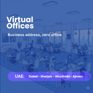 fully furnished private office with a scenic window view