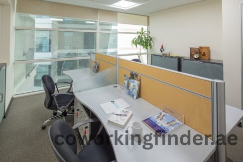 Budget-friendly hot desk in a minimalist design coworking space