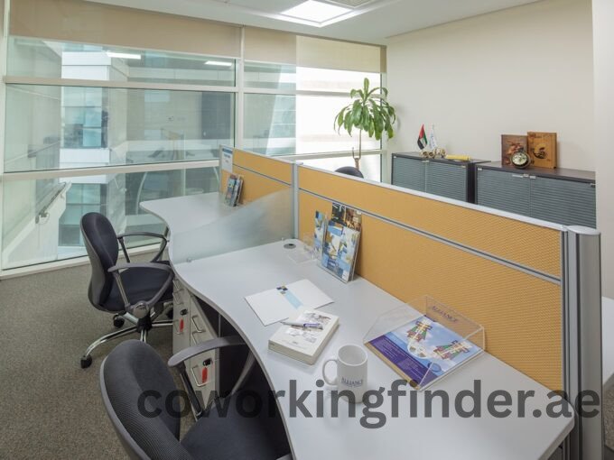 Budget-friendly hot desk in a minimalist design coworking space