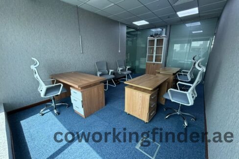 Coworking space with views of Jumeirah Lakes Towers (JLT)