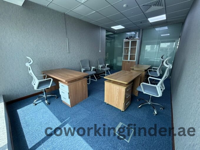 Coworking space with views of Jumeirah Lakes Towers (JLT)