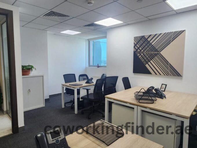 Coworking space with views of Jumeirah Lakes Towers (JLT)