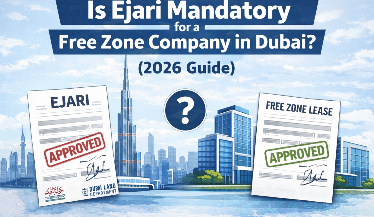 Is Ejari mandatory for free zone company in Dubai comparison between Ejari and free zone office lease
