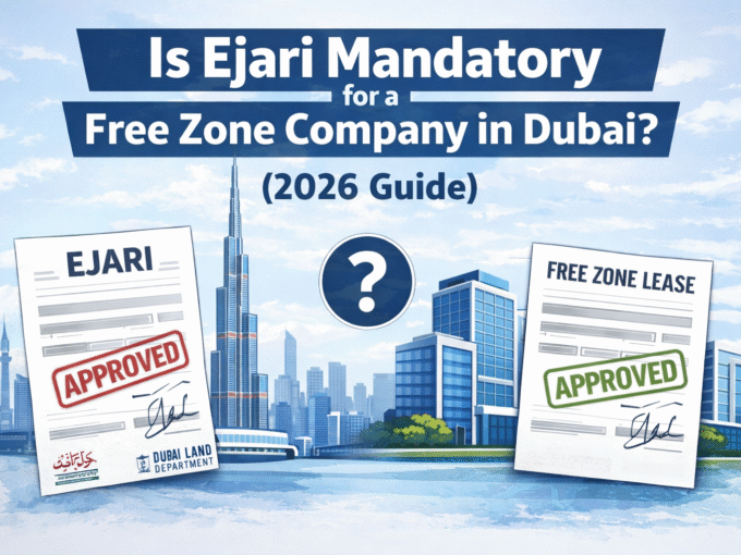 Is Ejari mandatory for free zone company in Dubai comparison between Ejari and free zone office lease