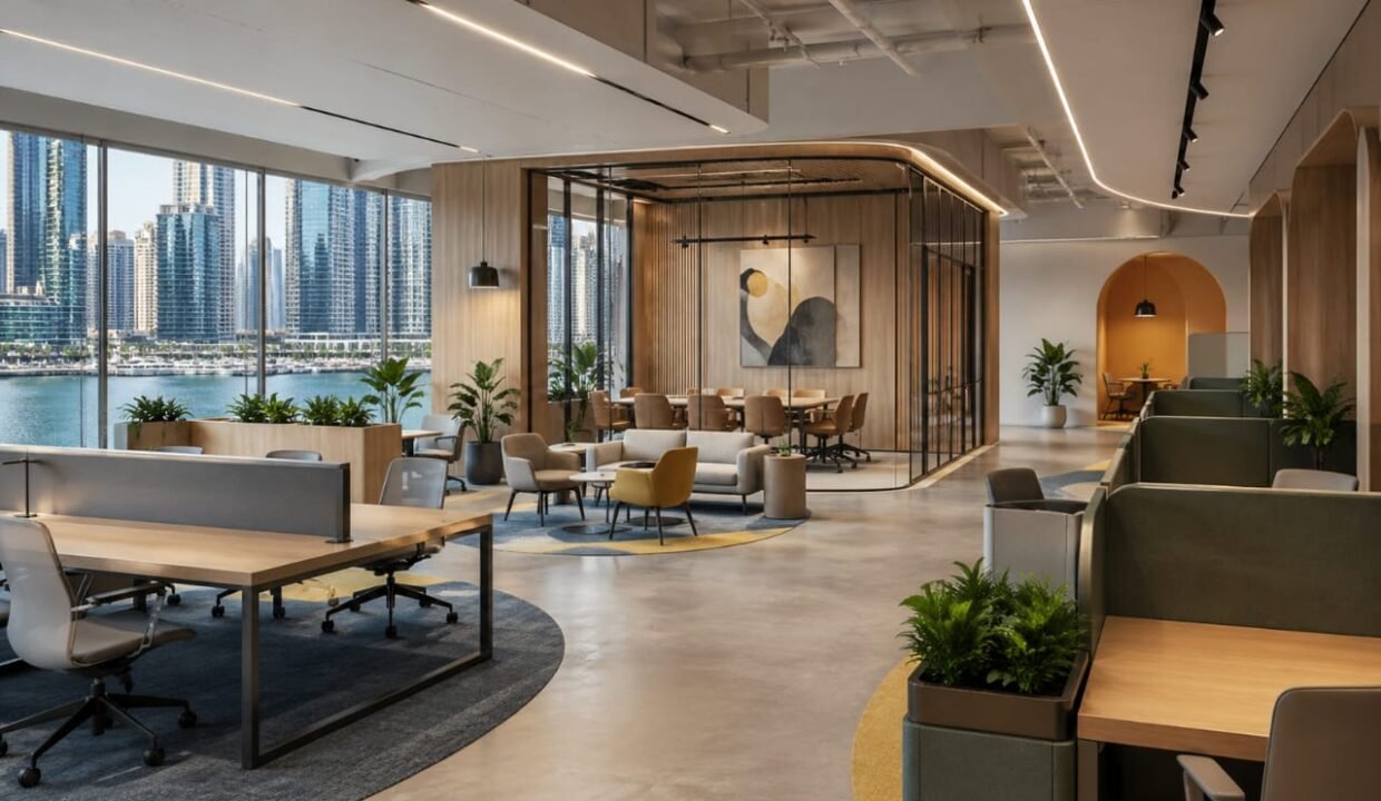 Professional coworking space advisory service in Dubai Marina for startups, SMEs, and expanding businesses.