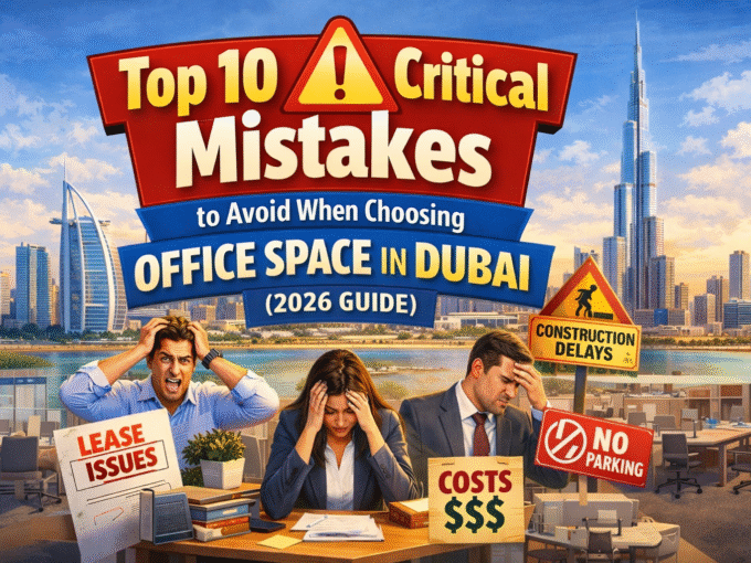 Avoid these 10 critical mistakes when choosing office space in Dubai – 2026 guide cover image