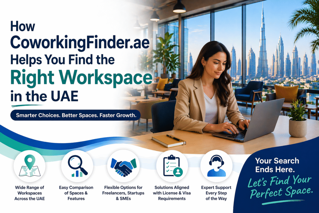 Find the right workspace in the UAE with coworking spaces and serviced offices