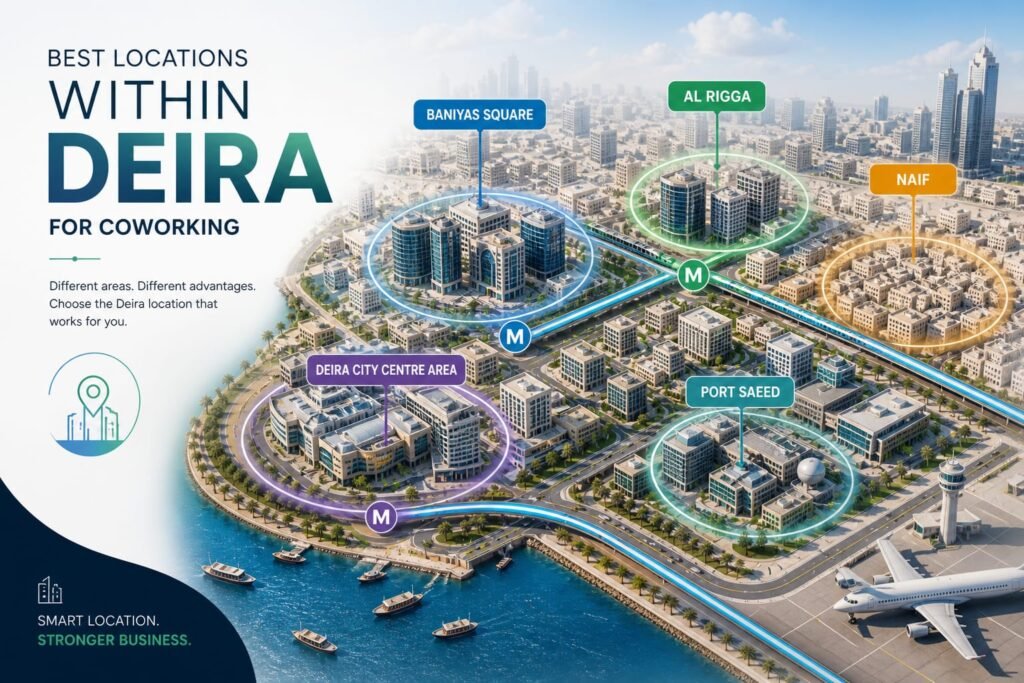 Best locations within Deira Dubai for coworking spaces and affordable office solutions
