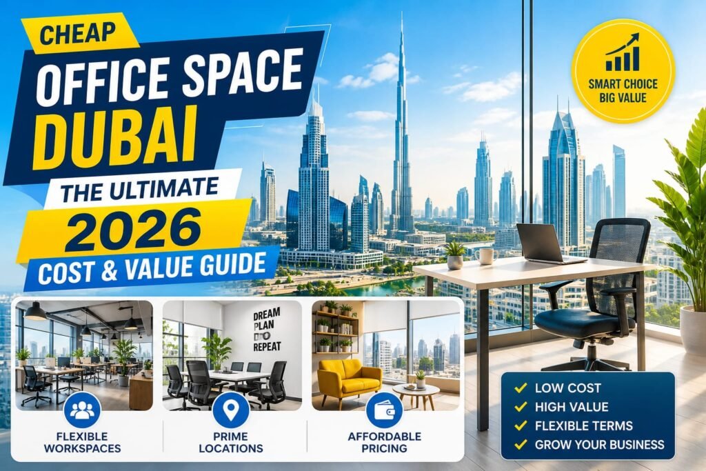 Cheap office space Dubai 2026 affordable coworking and budget offices in Dubai UAE