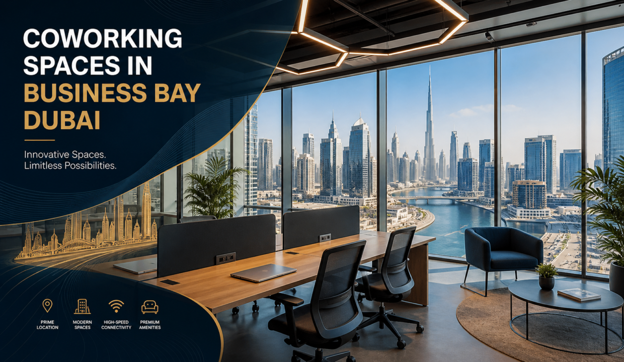 Modern coworking space in Business Bay Dubai with flexible offices and shared workspaces for professionals