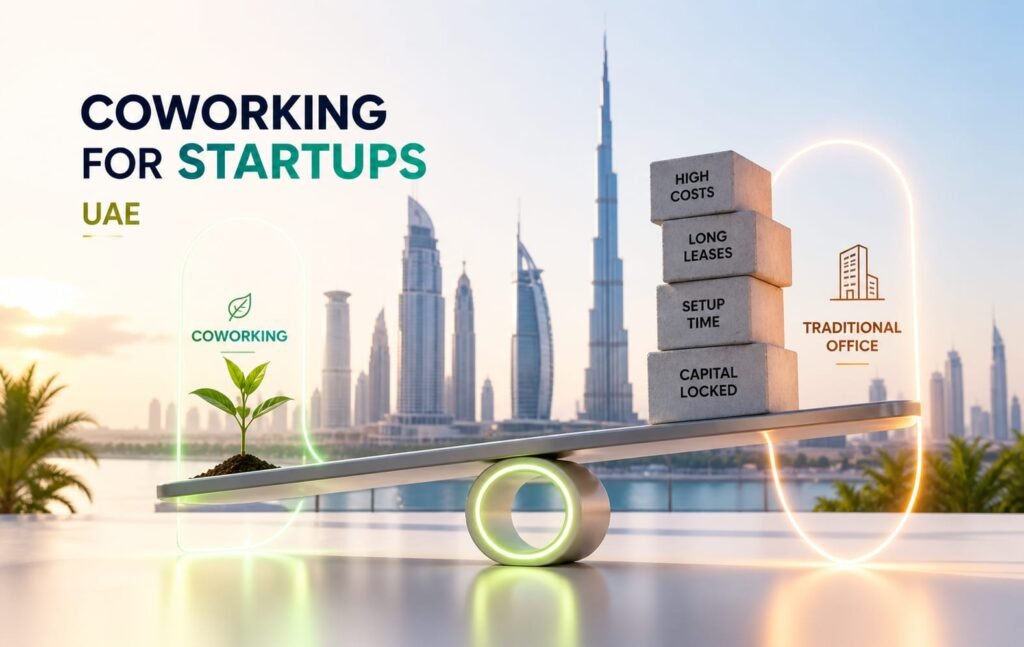 Financial comparison between coworking spaces and traditional offices for startups in the UAE
