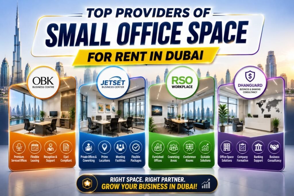 top providers of small office space for rent in Dubai serviced offices coworking business centers UAE