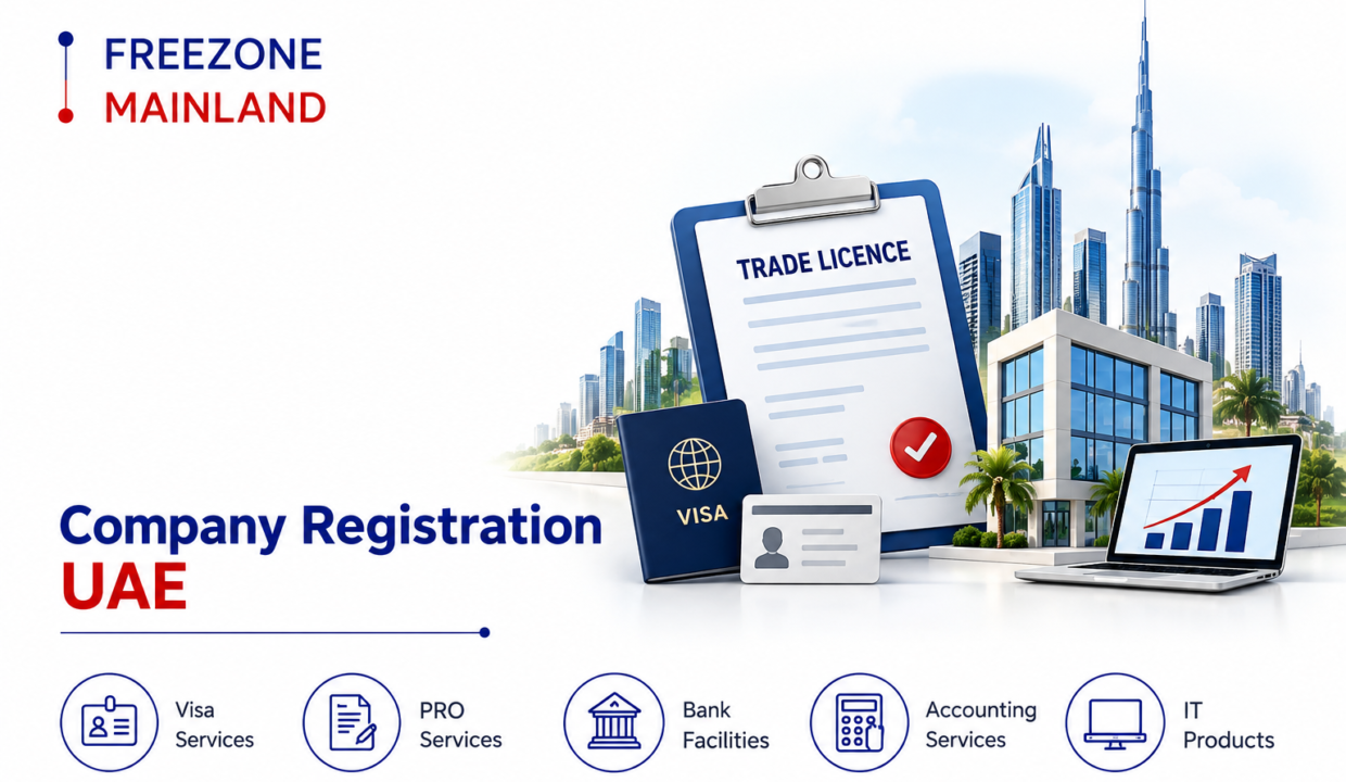 Company registration UAE process for mainland and free zone businesses